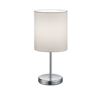 Lampada tavolo Abat Jour Comodino Elegante Cromo Paralume Bianco Jerry GD Trio