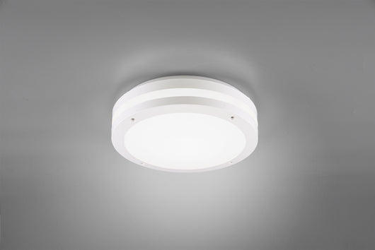 Plafoniera Led Esterno Soffitto Fascia Bianca Ip54 30 cm Kendal GD Trio