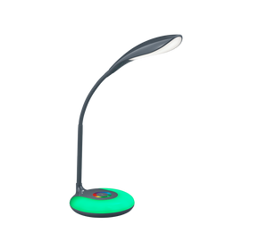 Lampada Tavolo Scrivania Moderna Led Antracite Base Luminosa Touch Krait GD Trio