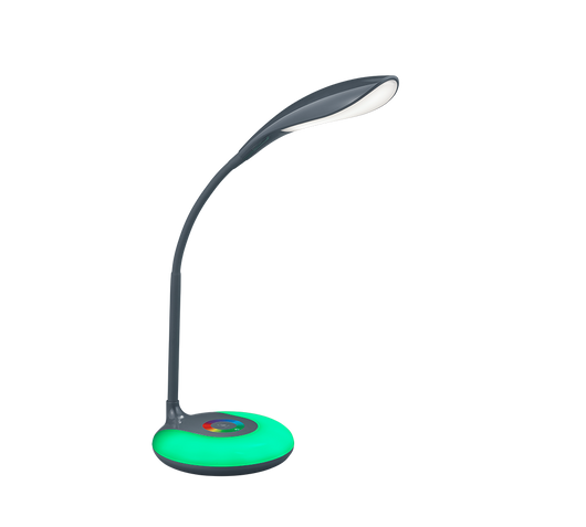 Lampada Tavolo Scrivania Moderna Led Antracite Base Luminosa Touch Krait GD Trio