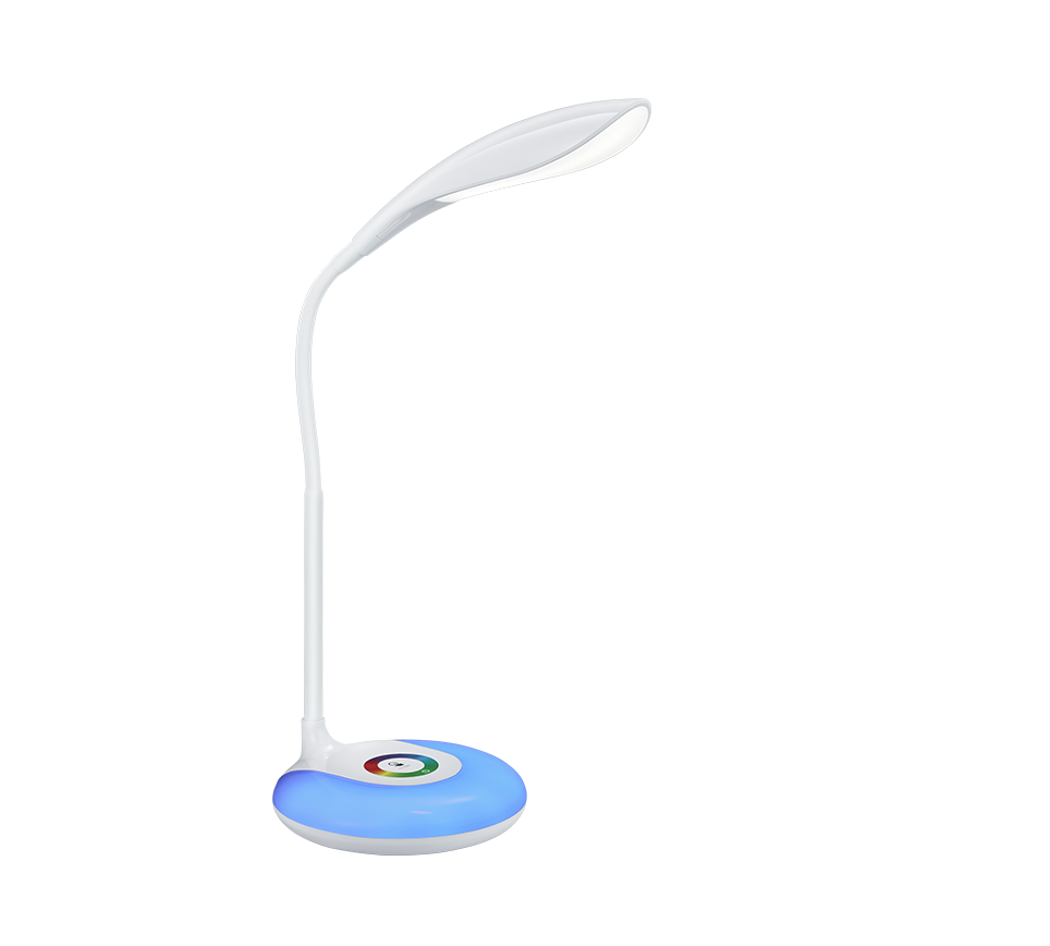 Lampada Tavolo Scrivania Moderna Led Bianca Base Luminosa Touch Krait GD Trio