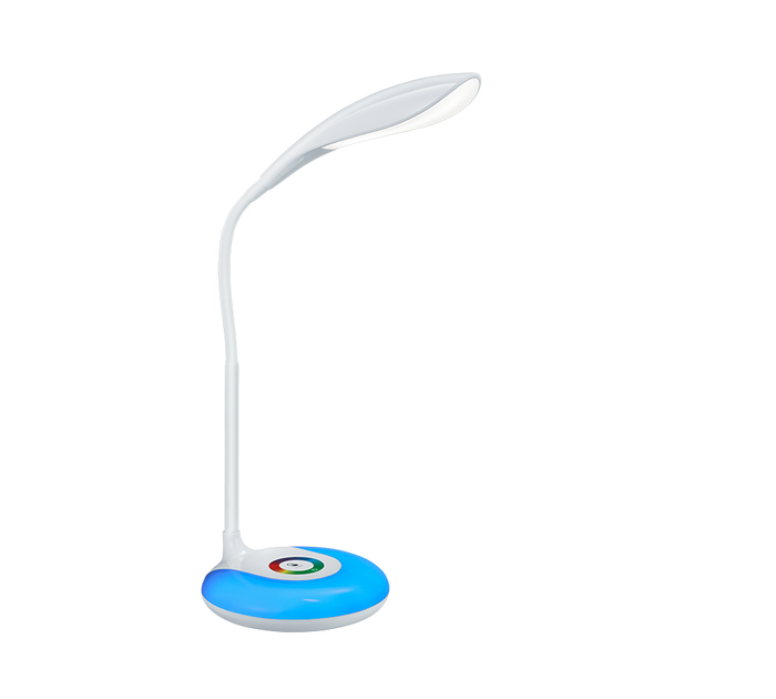 Lampada Tavolo Scrivania Moderna Led Bianca Base Luminosa Touch Krait GD Trio