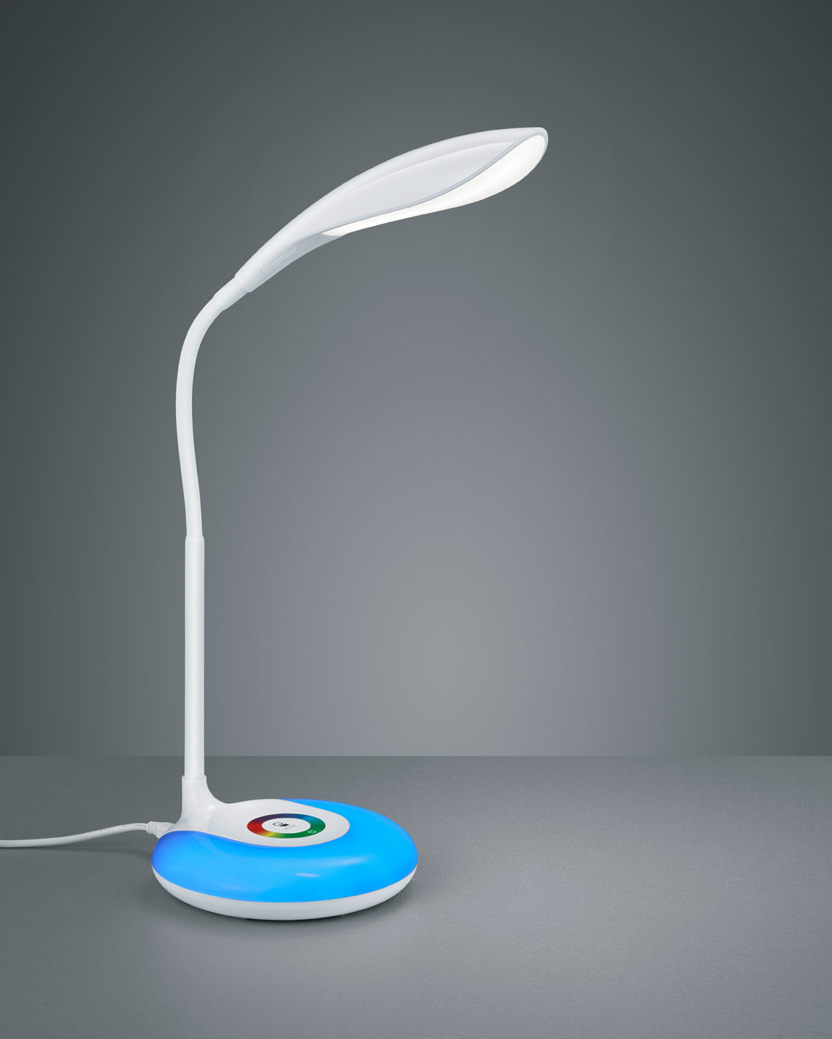 Lampada Tavolo Scrivania Moderna Led Bianca Base Luminosa Touch Krait GD Trio