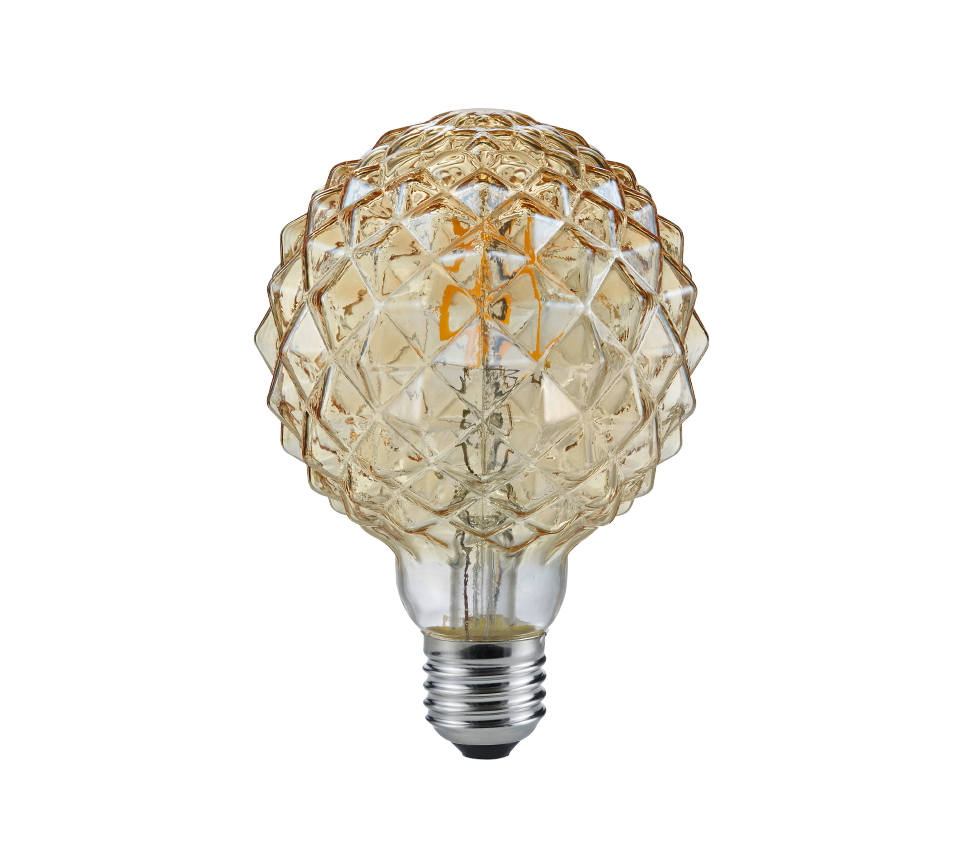 Lampadina Led con Filamento E27 Sfera Puntinata Anticata 4W Globo GD Trio