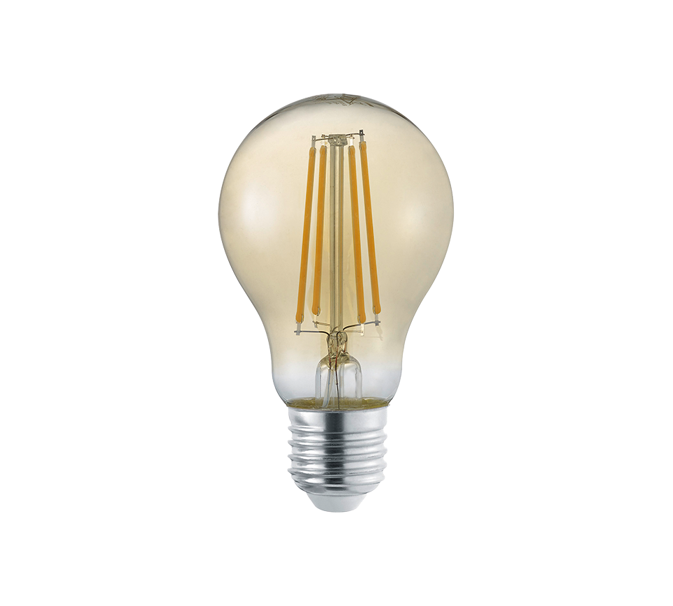 Lampadina Led E27 6W con Filamento Dimmer Ambra Goccia GD Trio