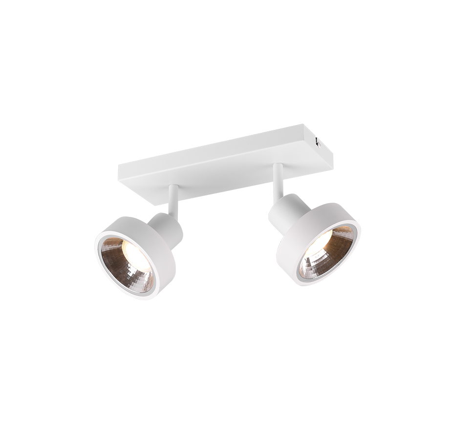 Faretti Soffitto Barra 2 Spot Led 3W Bianco 28 cm Leon GD Trio