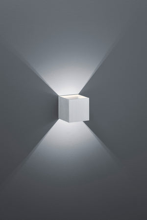 Applique Parete Interno Led Cubo Bi-direzionale Alluminio Louis GD Trio