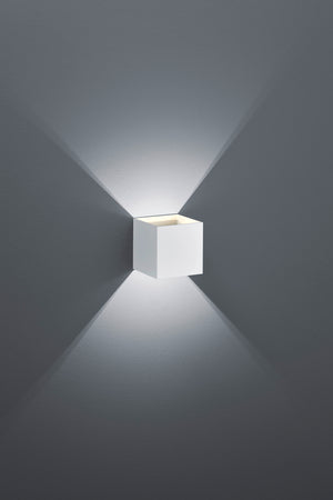 Applique Parete Interno Led Cubo Bi-direzionale Bianco Louis GD Trio