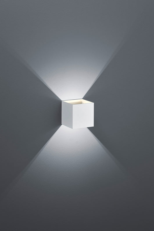 Applique Parete Interno Led Cubo Bi-direzionale Bianco Louis GD Trio