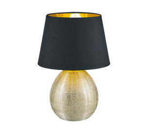 Lampada Tavolo Abat Jour Elegante Moderna Ceramica Oro 36 cm Luperor GD Trio