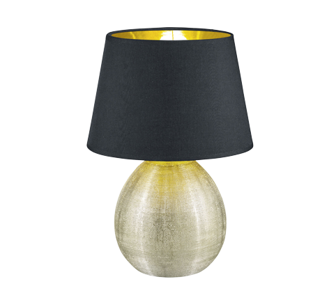 Lampada Tavolo Abat Jour Elegante Moderna Ceramica Oro 36 cm Luperor GD Trio