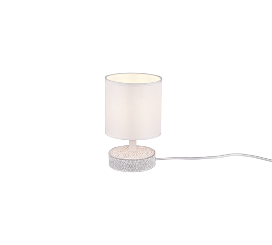 Lampada Tavolo Abat Jour Elegante Moderna Ceramica Bianco Marie GD Trio