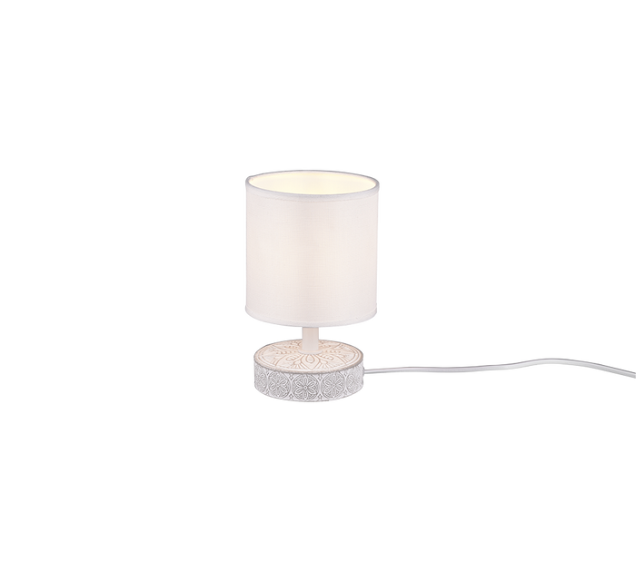 Lampada Tavolo Abat Jour Elegante Moderna Ceramica Bianco Marie GD Trio