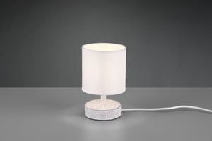 Lampada Tavolo Abat Jour Elegante Moderna Ceramica Bianco Marie GD Trio