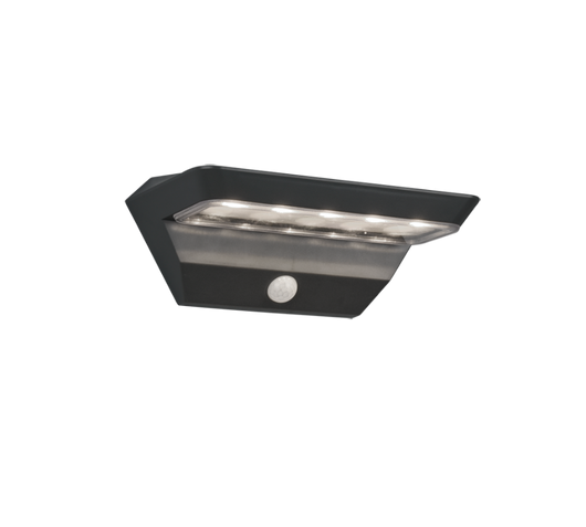 Applique Led Esterno Solare Ricaricabile Antracite Sensore Mandoza GD Trio