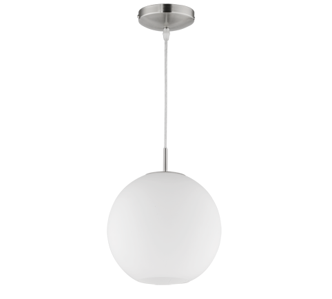 Lampada Sospensione Moderna 42W Sfera Vetro Bianca 25 cm Moon GD Trio