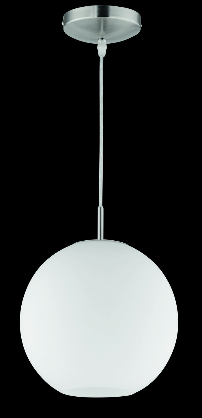 Lampada Sospensione Moderna 42W Sfera Vetro Bianca 25 cm Moon GD Trio