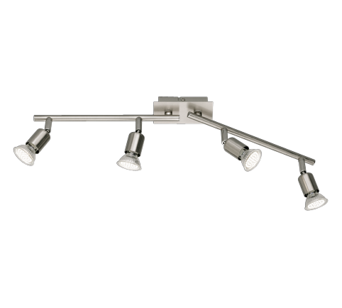 Faretti Barra 4 Spot Led a Soffitto Acciaio Moderno Nimes GD Trio