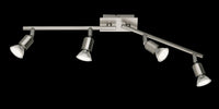 Faretti Barra 4 Spot Led a Soffitto Acciaio Moderno Nimes GD Trio