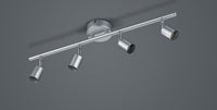 Faretti a Soffitto Barra 4 Luci Led GU10 Alluminio Senza Lampadine Paris GD Trio