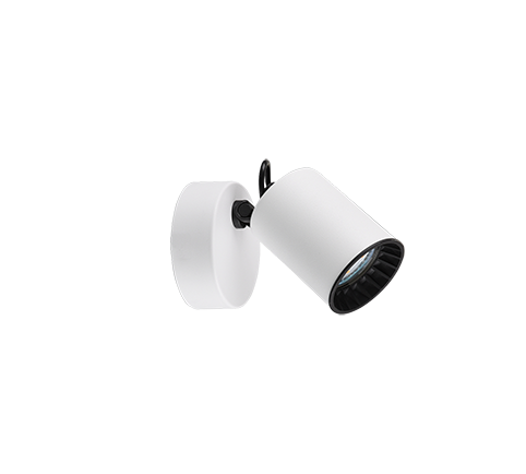 Faretto Soffitto GU10 5W Spot Cilindro Metallo Bianco Interno Nero Pago GD Trio