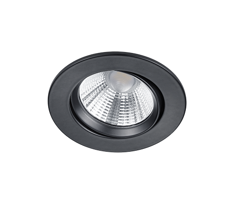 Faretto da Incasso Led Rotondo Orientabile Nero Dimmerabile Pamir GD Trio