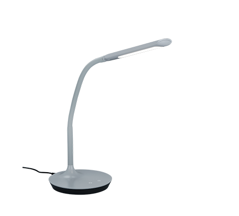 Lampada Tavolo Studio Scrivania Led Grigia Regolazione Luce Polo GD Trio