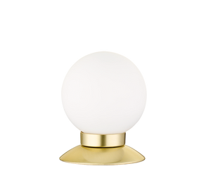 Lampada Tavolo Led Ottone Touch Sfera Vetro H 13 cm Princess GD Trio