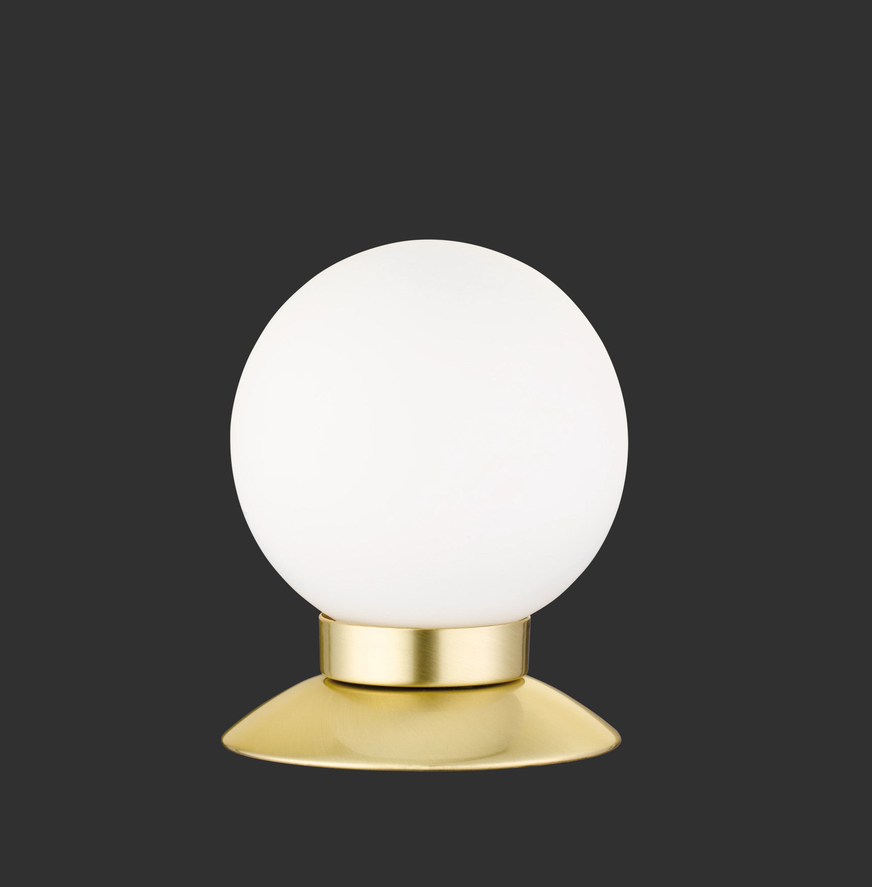 Lampada Tavolo Led Ottone Touch Sfera Vetro H 13 cm Princess GD Trio