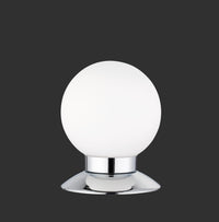 Lampada Tavolo Led Cromo Touch Sfera Vetro H 13 cm Princess GD Trio