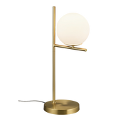 Lampada da Tavolo Studio Scrivania E14 4W Ottone Sfera Bianca 52 cm Pure GD Trio