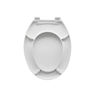 Sedile universale per wc in polipropilene bianco larghezza 37,2 cm cerniere in pvc