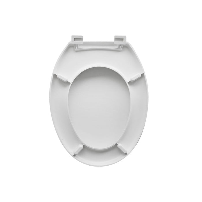 Sedile universale per wc in polipropilene bianco larghezza 37,2 cm cerniere in pvc