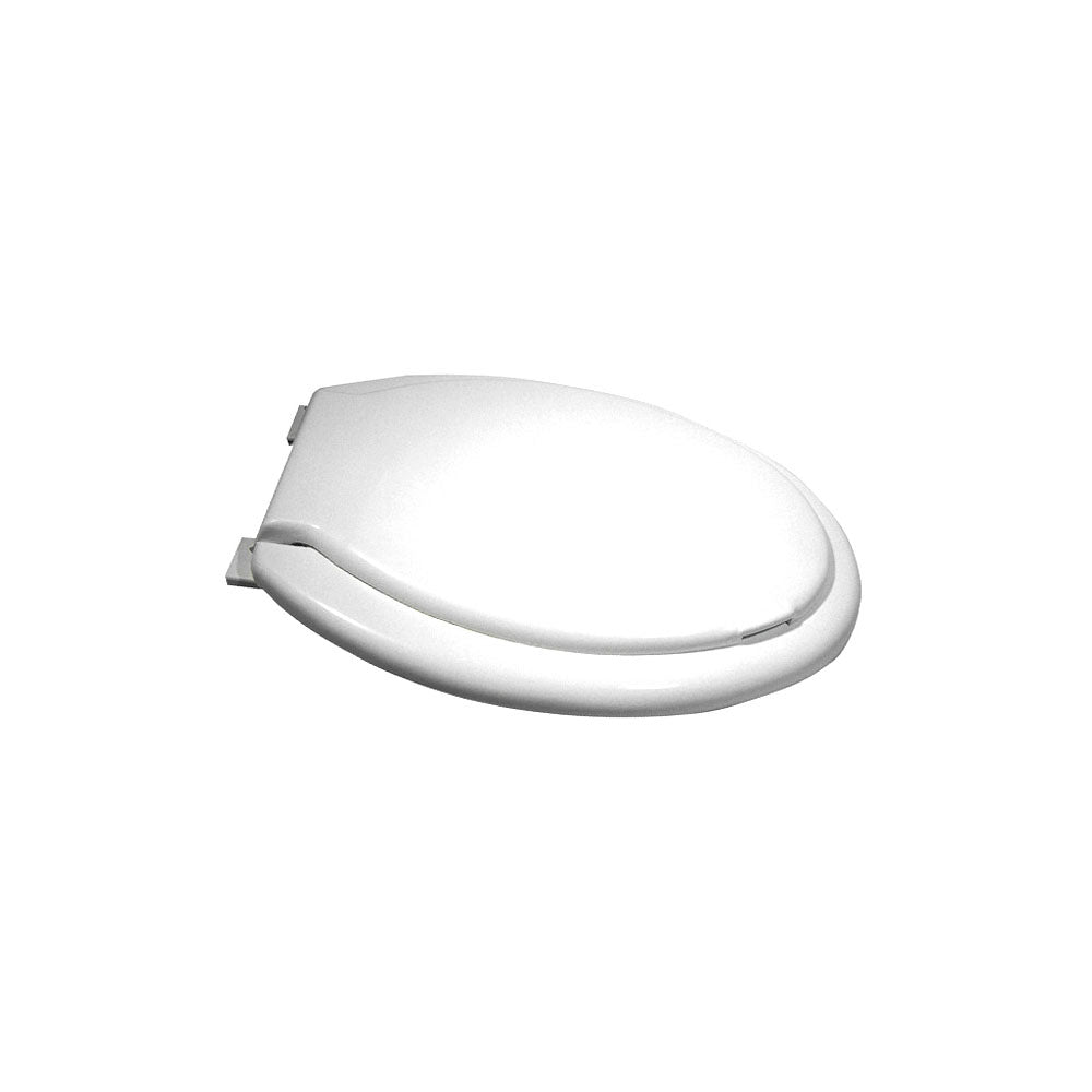 Sedile universale per wc in polipropilene bianco larghezza 37,2 cm cerniere in pvc