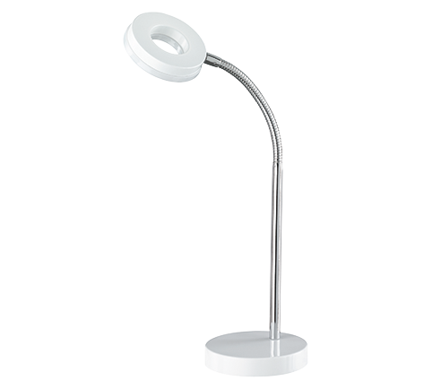 Lampada Tavolo Scrivania Ragazzi Led Flessibile Bianca H 40 Rennes GD Trio