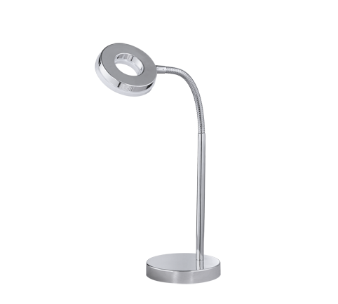 Lampada Tavolo Scrivania Ragazzi Led Flessibile Cromo H 40 Rennes GD Trio