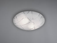 Plafoniera Soffitto Parete Interno Vetro Graniglia a Righe 40cm Sandrina GD Trio