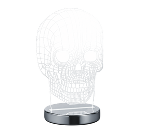 Lampada Tavolo Scrivania Ragazzi Led Teschio Variazione Luce Skull GD Trio