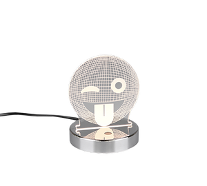 Lampada Tavolo Scrivania Led Faccina Variazione Colore Rgb Smiley GD Trio