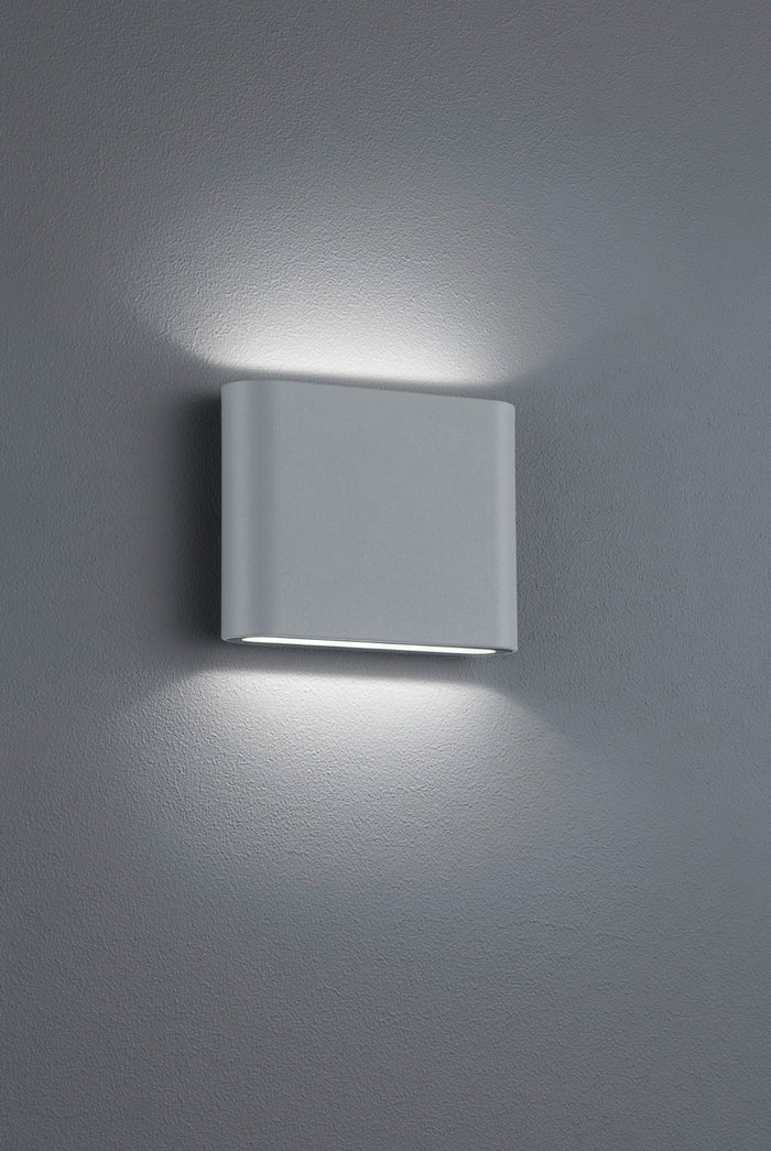 Applique Parete Esterno 2 Led Luce Doppia Alluminio 11 cm Thames II GD Trio