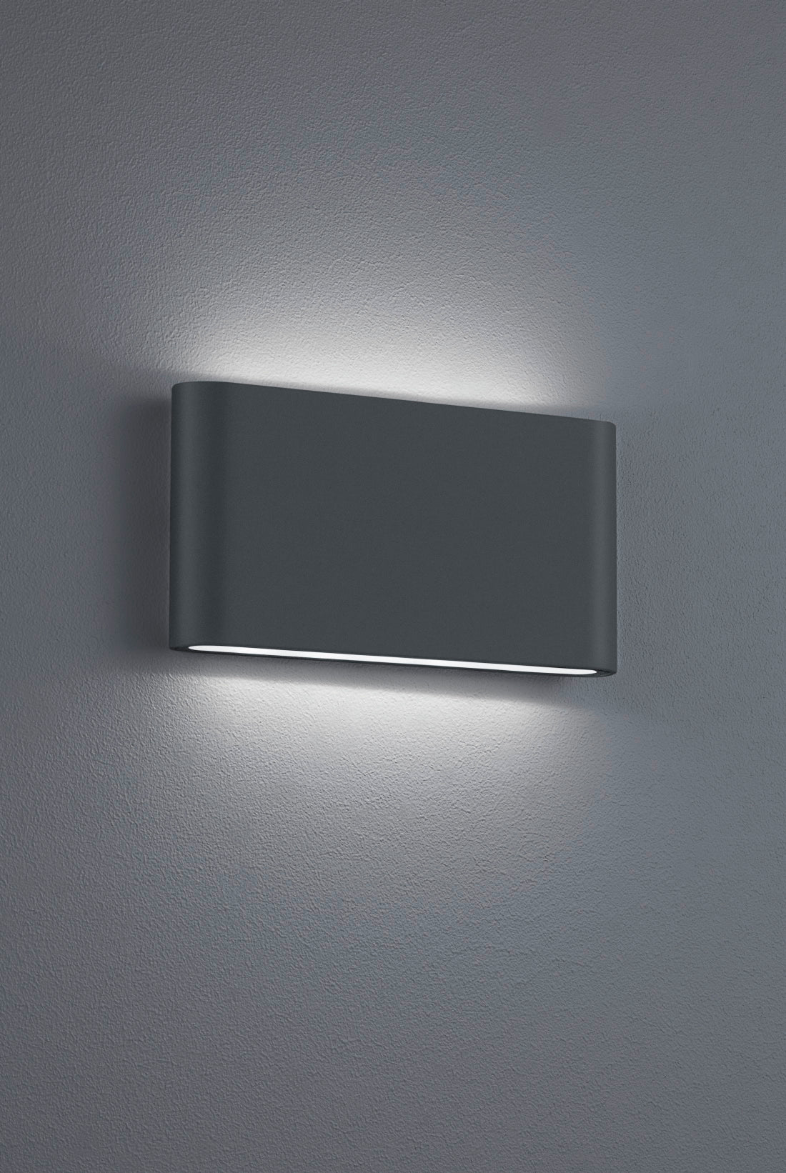 Applique Parete Esterno 2 Led Luce Doppia Antracite 17 cm Thames II GD Trio