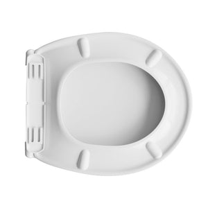 Sedile universale per wc modello Vulcano in polipropilene bianco larghezza 36,5 cm