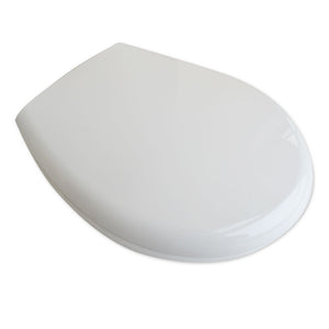 Sedile universale per wc modello Vulcano in polipropilene bianco larghezza 36,5 cm