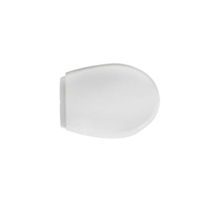 Sedile universale per wc modello Vulcano in polipropilene bianco larghezza 36,5 cm