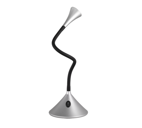 Lampada da Tavolo Scrivania Studio Led Flessibile Alluminio 32 cm Viper GD Trio