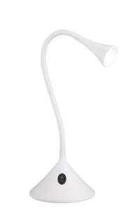 Lampada da Tavolo Scrivania Studio Led Flessibile Bianca 32 cm Viper GD Trio