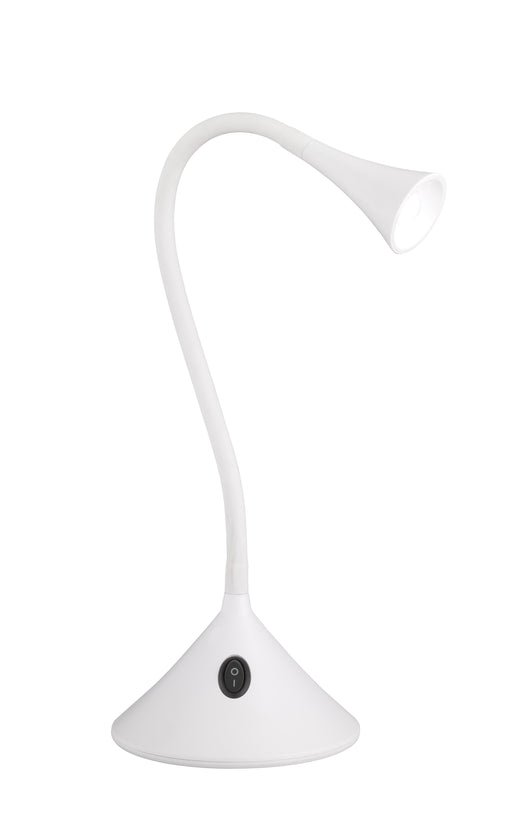 Lampada da Tavolo Scrivania Studio Led Flessibile Bianca 32 cm Viper GD Trio