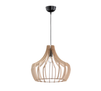 Lampada Sospensione Campana Listelli di Legno 4.5W E27 Wood GD Trio