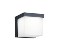 Applique Parete Esterno Led Quadrata Antracite 12per12 cm Yangtze GD Trio