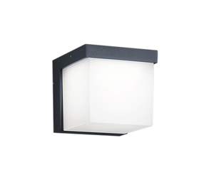 Applique Parete Esterno Led Quadrata Antracite 12per12 cm Yangtze GD Trio